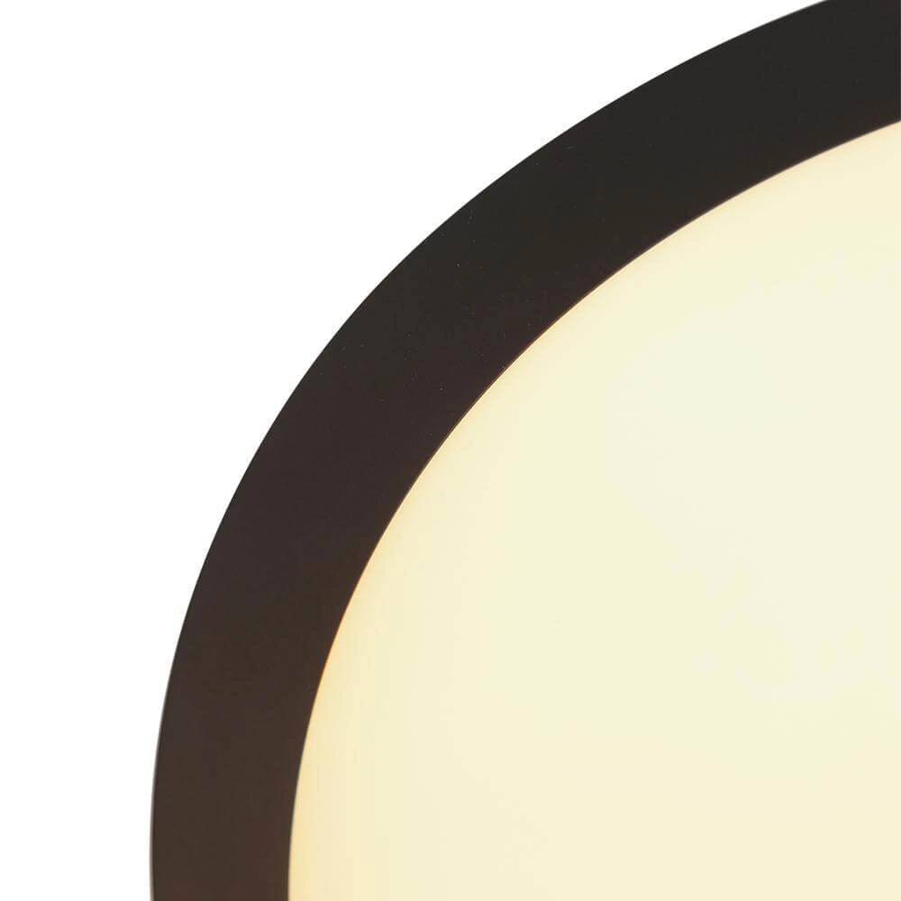 Strakke plafondlamp Flady zwart Ø 50cm Steinhauer 8712746171860