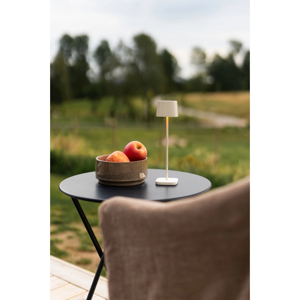 Tafellamp Capri mini zand bruin glans oplaadbaar KonstSmide 7318300030386