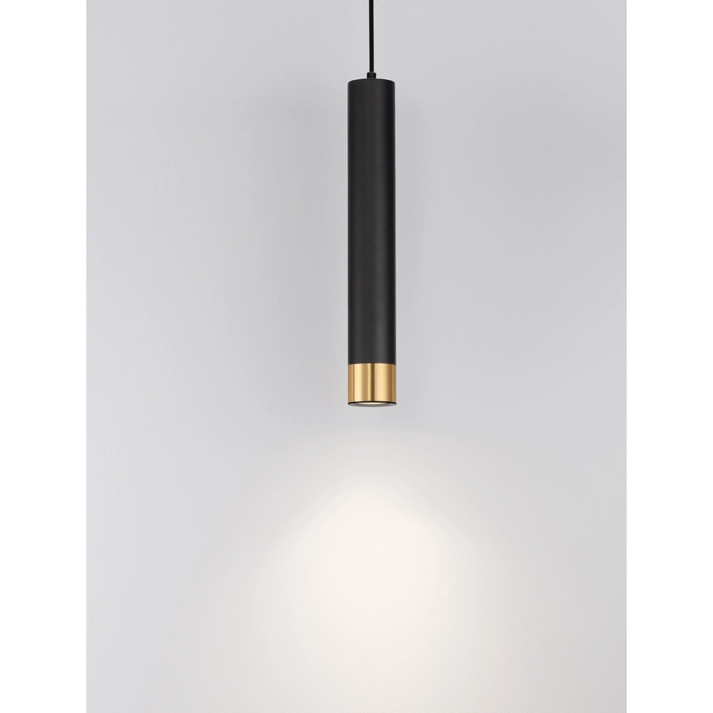 Design hanglamp Picto 40cm zwart met goud