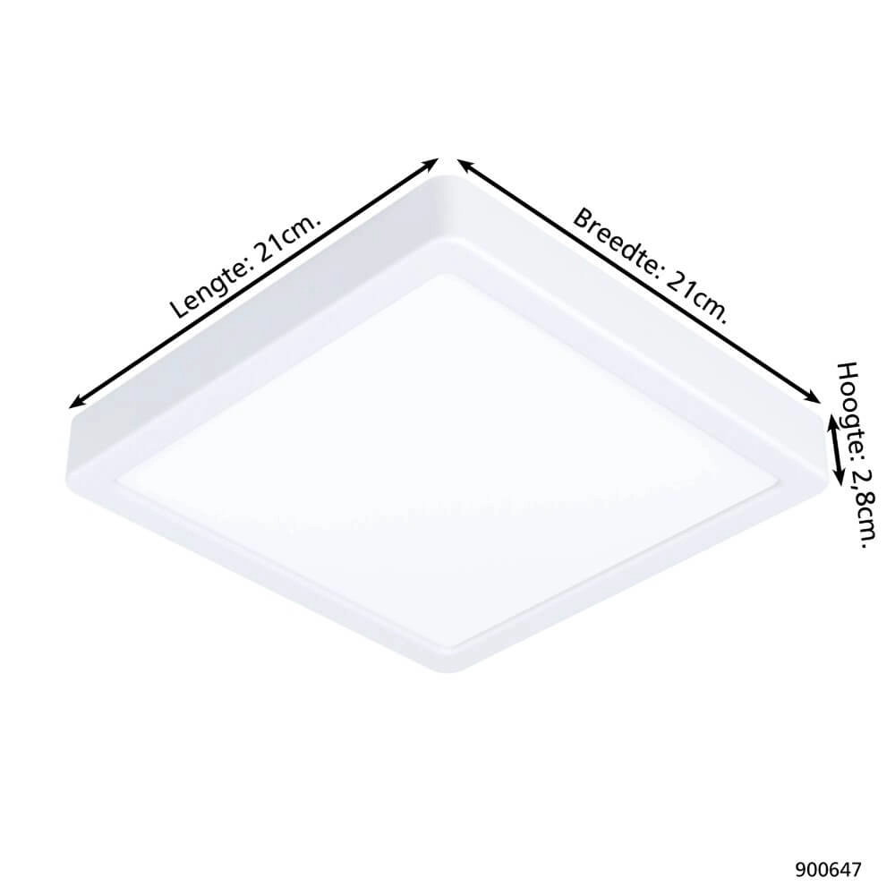 Badkamer lamp Fueva 5 IP44 - Wit - 21cm Eglo 9008606245307