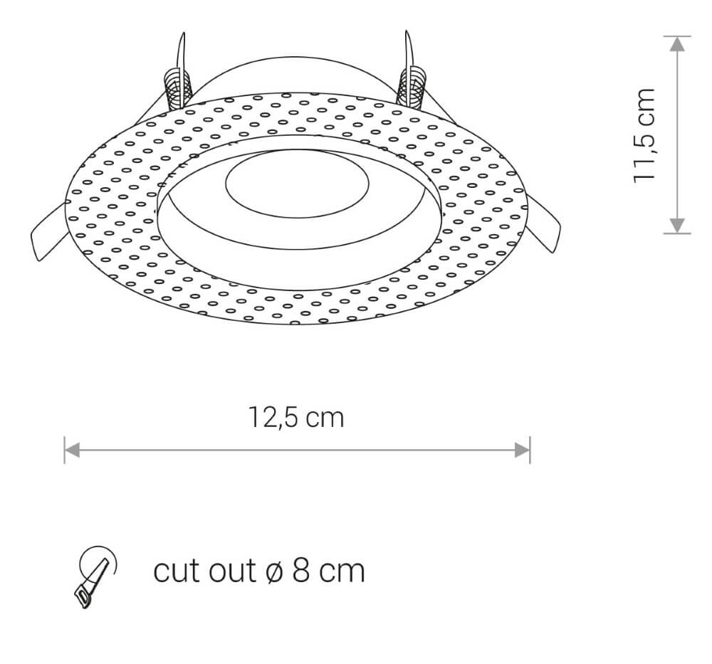 Trimless inbouwspot Echo zwart IP54 Lyora 5903139837293