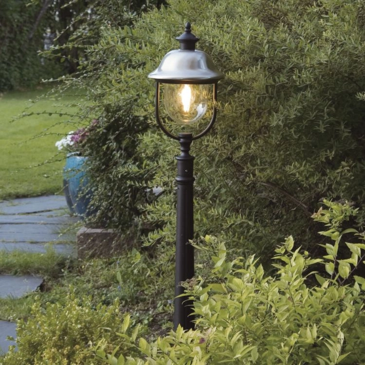 Staande buitenlamp Parma 125cm rvs met zwart KonstSmide 7318307242003