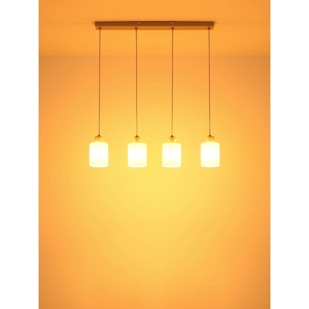 4-lichts hanglamp Trent zand bruin Globo 9007371575978