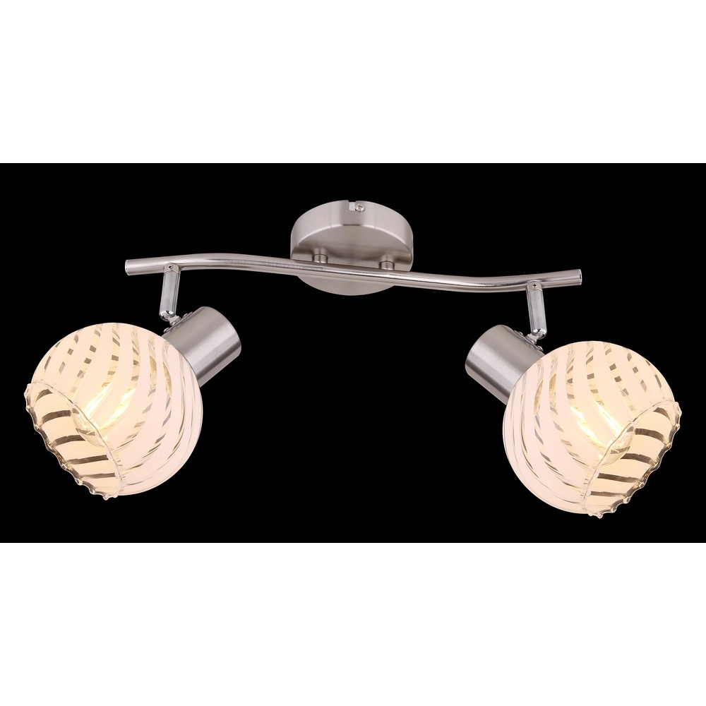 Plafondlamp Willy nikkel 2-lichts Globo 9007371406104