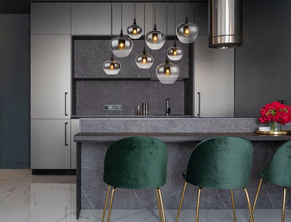 Rechte hanglamp Maxy 8-lichts Globo 9007371438402