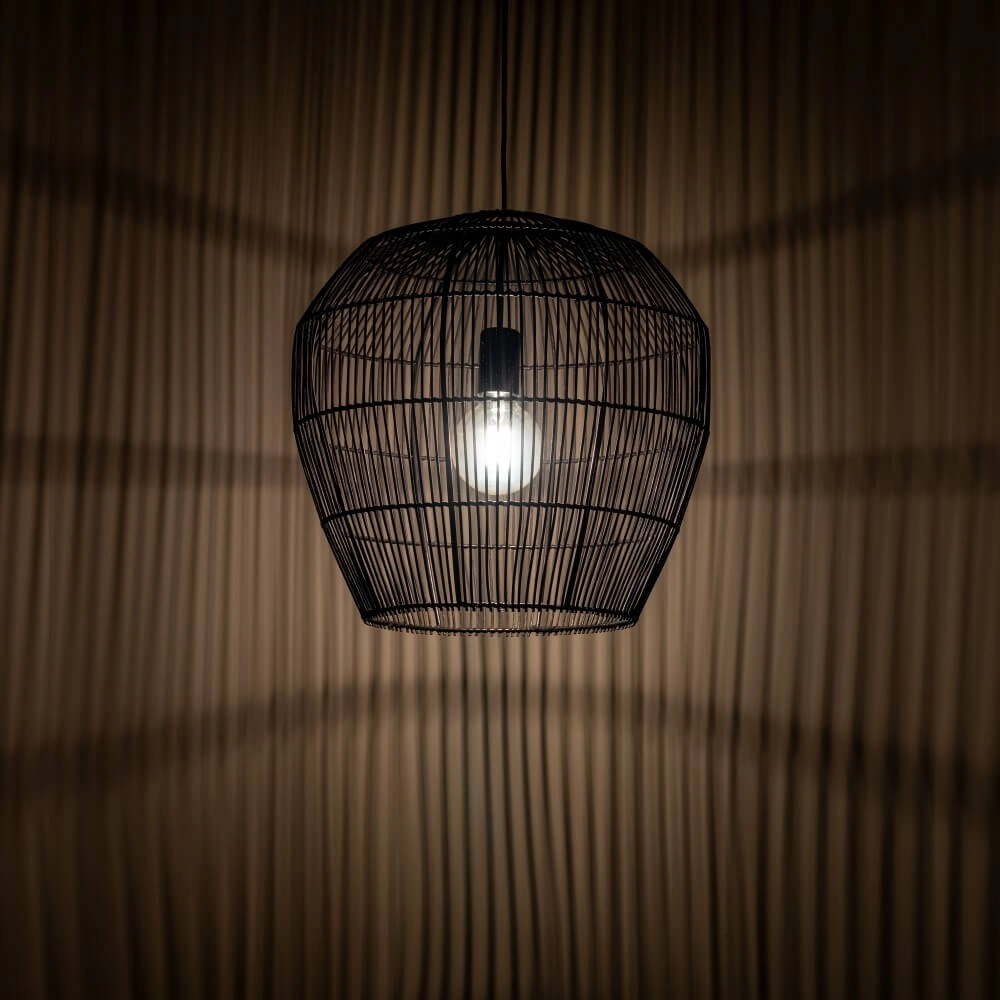 Rotan hanglamp Haiti S Ø 43cm zwart Lyora 5903139111669