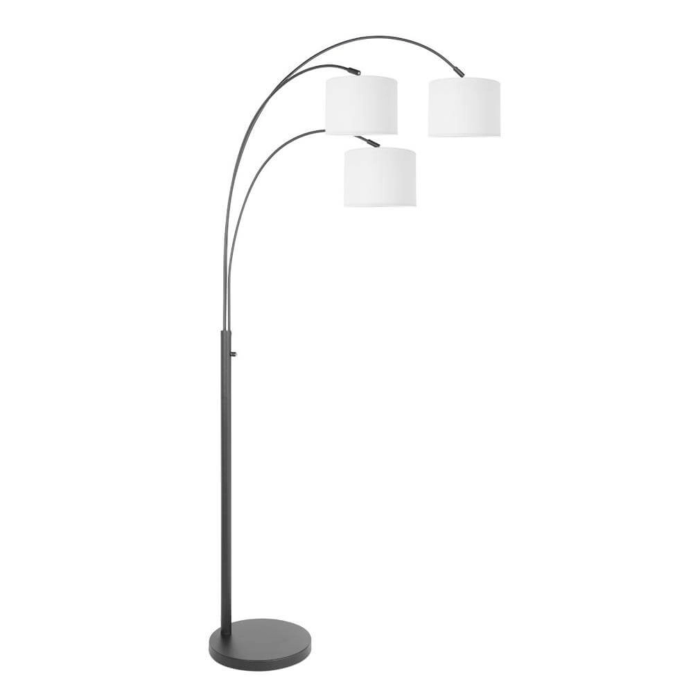 3-lichts vloerlamp Sparkled Light zwart met wit