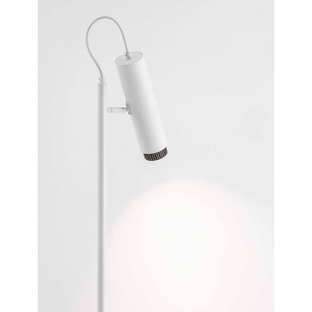 Leeslamp Nessi wit met zwart