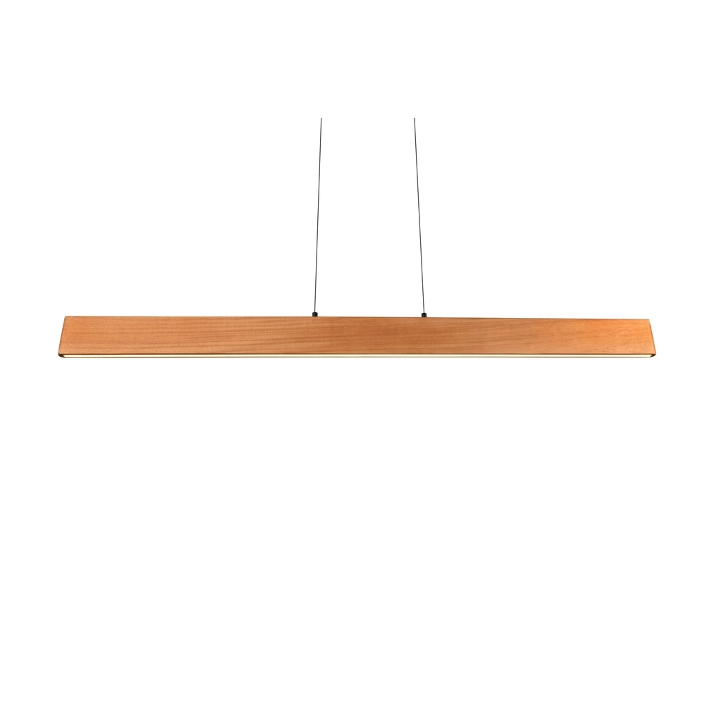 Strakke hanglamp Edgewood 150cm hout Trio 4017807662252