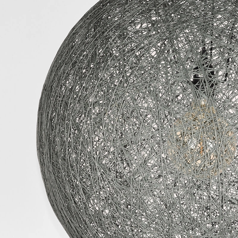 Hanglamp Twist Ø 55cm van grijs vlas draad Label51 8720195417026