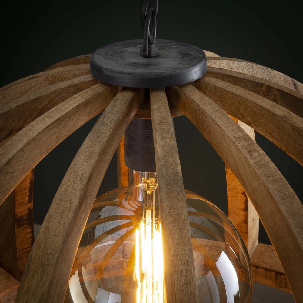 Houten eettafel hanglamp Orba Ø 60cm - E27 Lyora 8716803513211