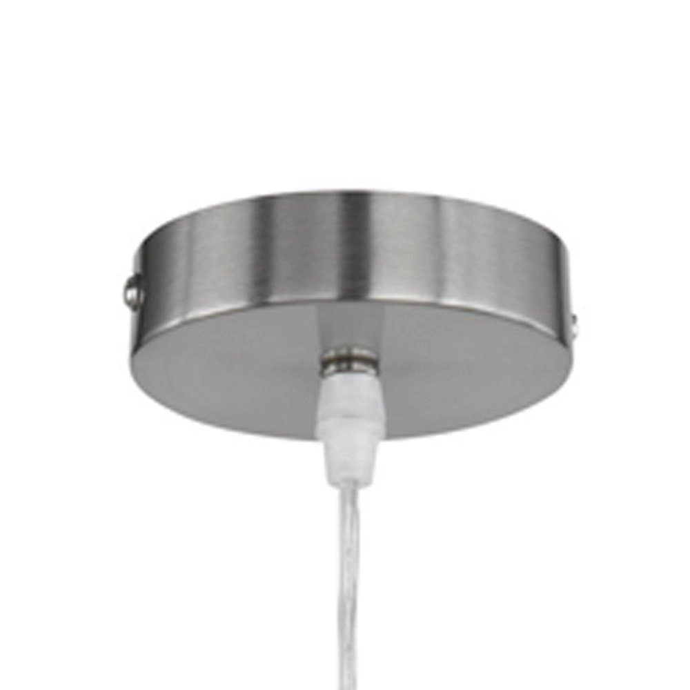 Landelijke Hanglamp Dallas 29cm wit met nikkel Trio 4017807187397