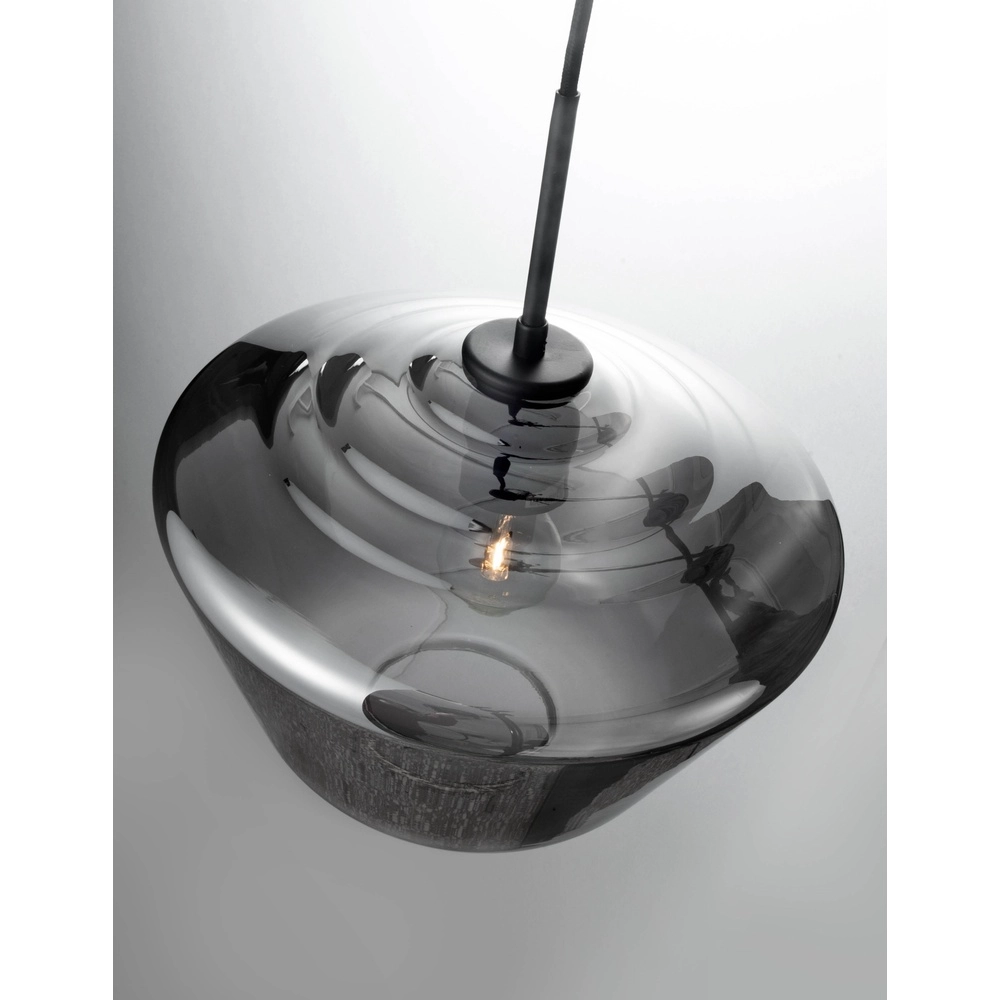 Hanglamp Veiro chroom glas Ø 30 x 22cm Lyora 5212017421302