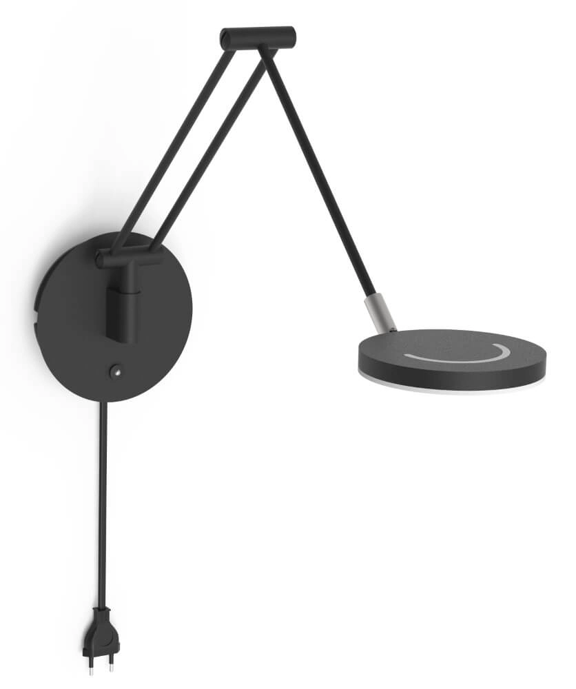 Wand leeslamp Soleil zwart