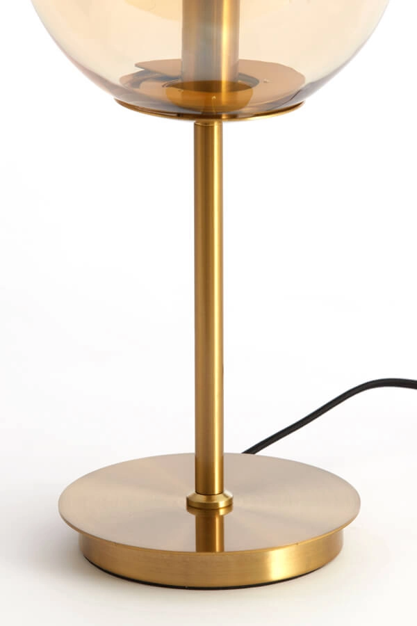 Design tafellamp Medina goud met amber glas Light & Living 8717807696931