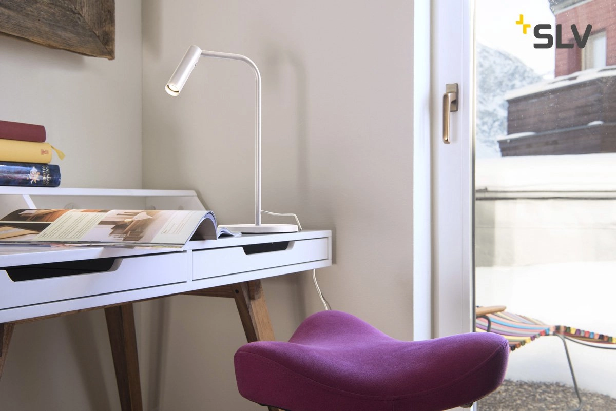 Tafel leeslamp Karpo wit SLV 4024163199445