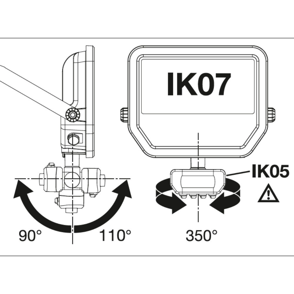 Schijnwerper Vance 41W - 3000K zwart met sensor Lyora 4099854306860