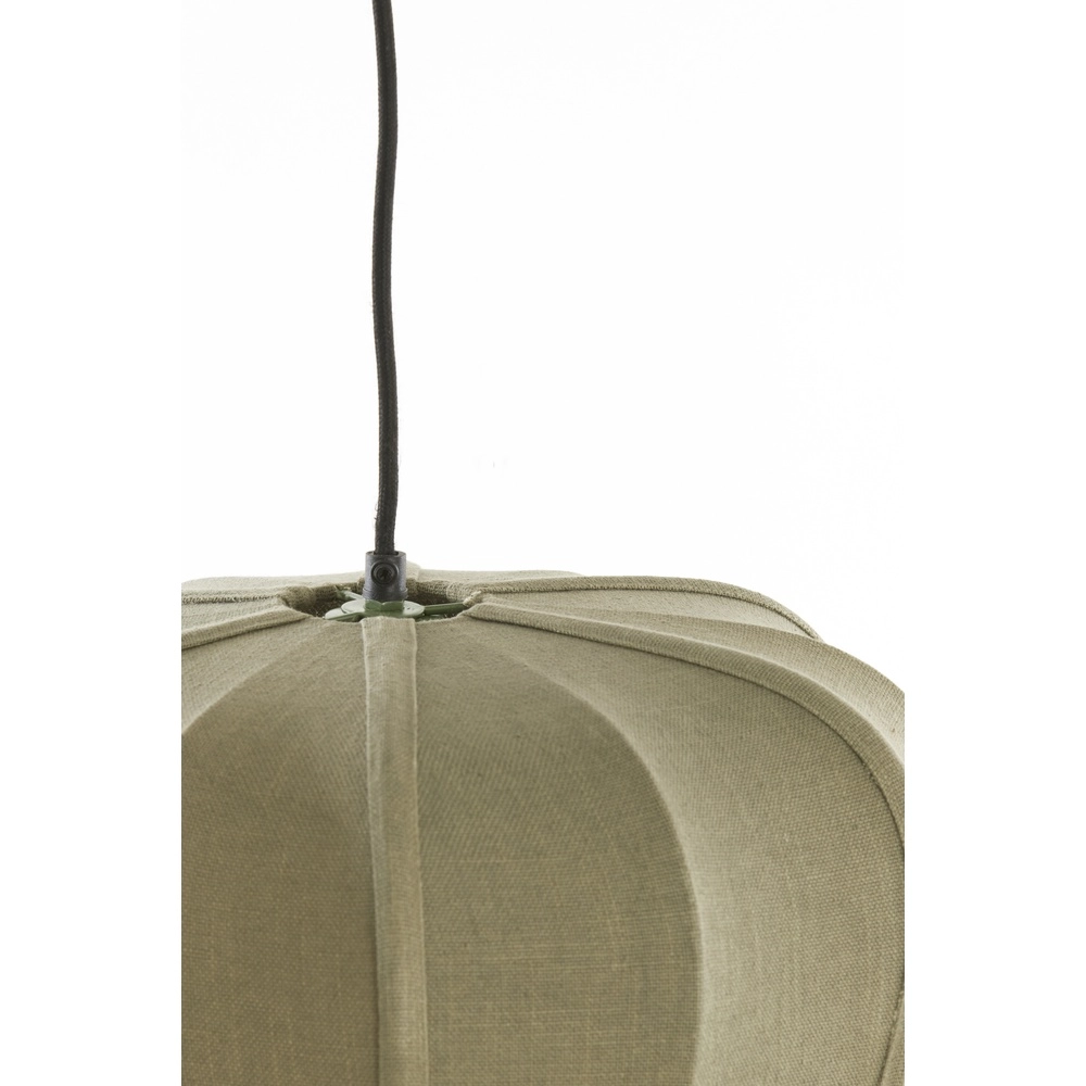 Japandi hanglamp Zubedo Ø 60cm - olijf groen Light & Living 8717807835897