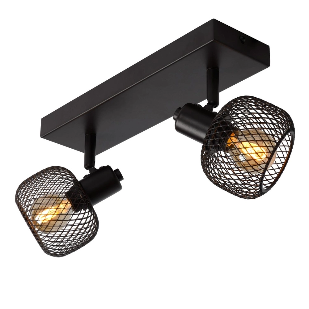 Plafondlampje Maren 2-lichts zwart Lucide 5411212771094