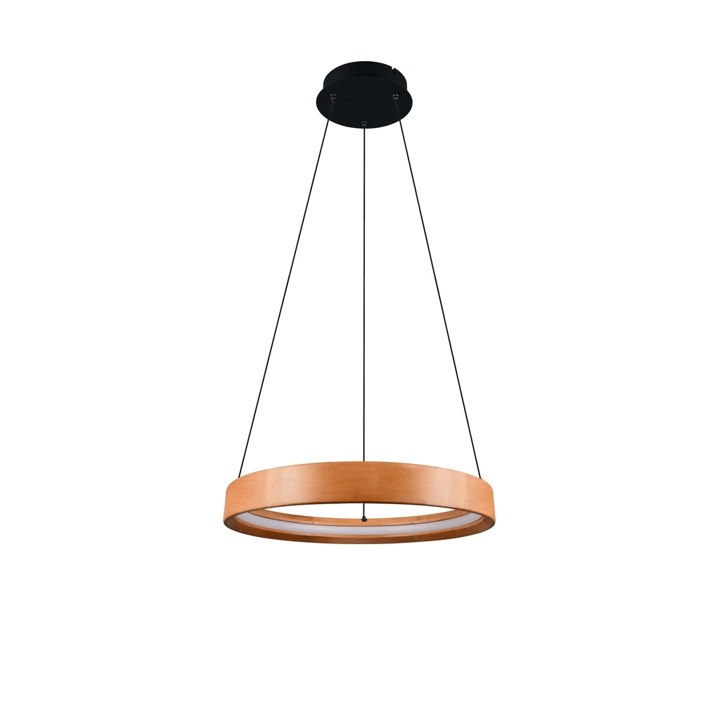 Design hanglamp Lynwood hout Ø 50cm Trio 4017807662269