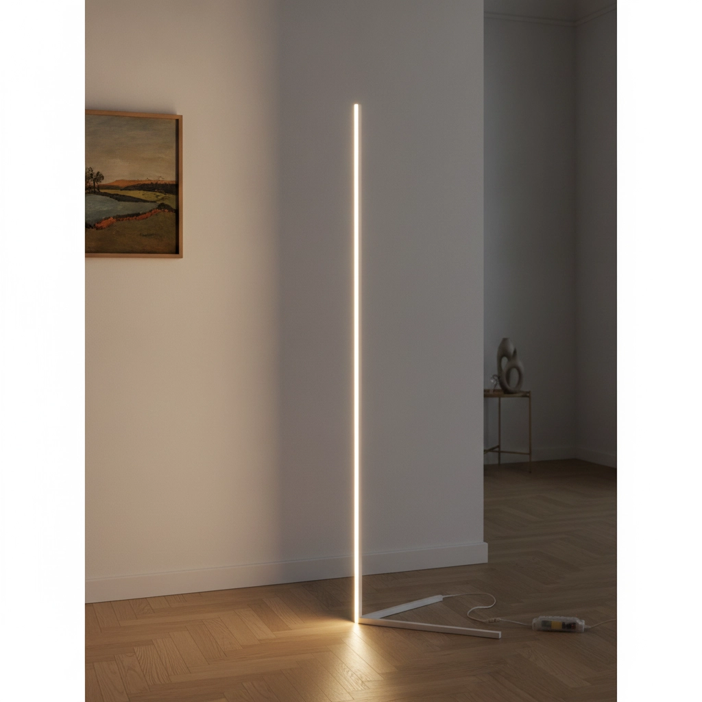 Vloerlamp V-Line wit