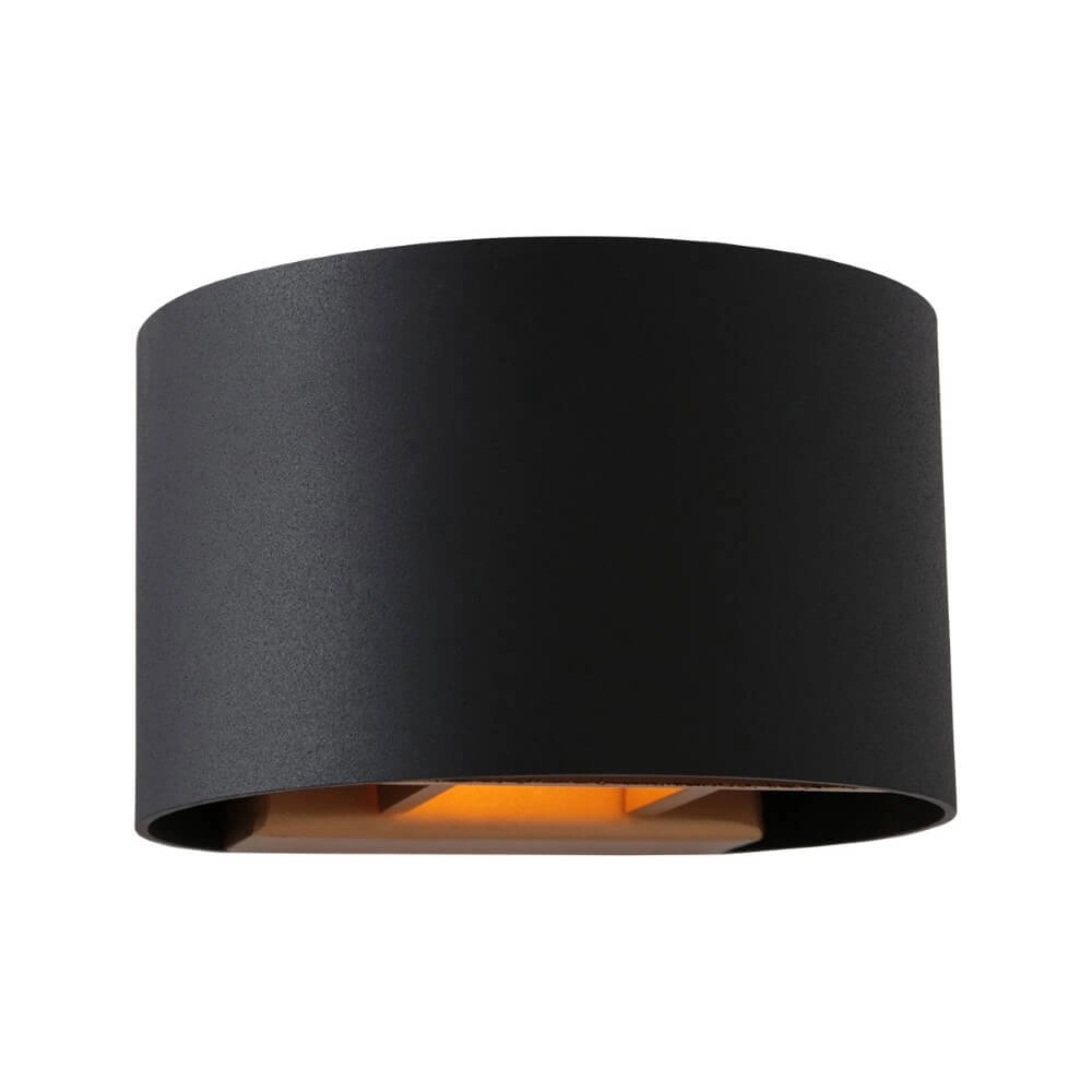 Ronde zwarte wandspot Muro up en down