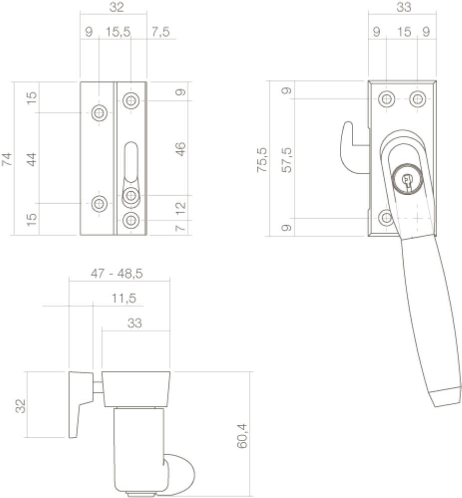 Raamsluiting Ton 400 afsluitbaar links nikkel Intersteel 8714186130919