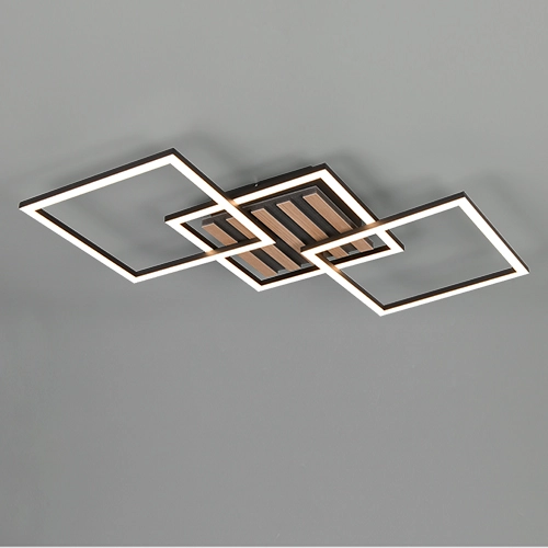 Moderne plafondlamp Zaro zwart 74,5cm