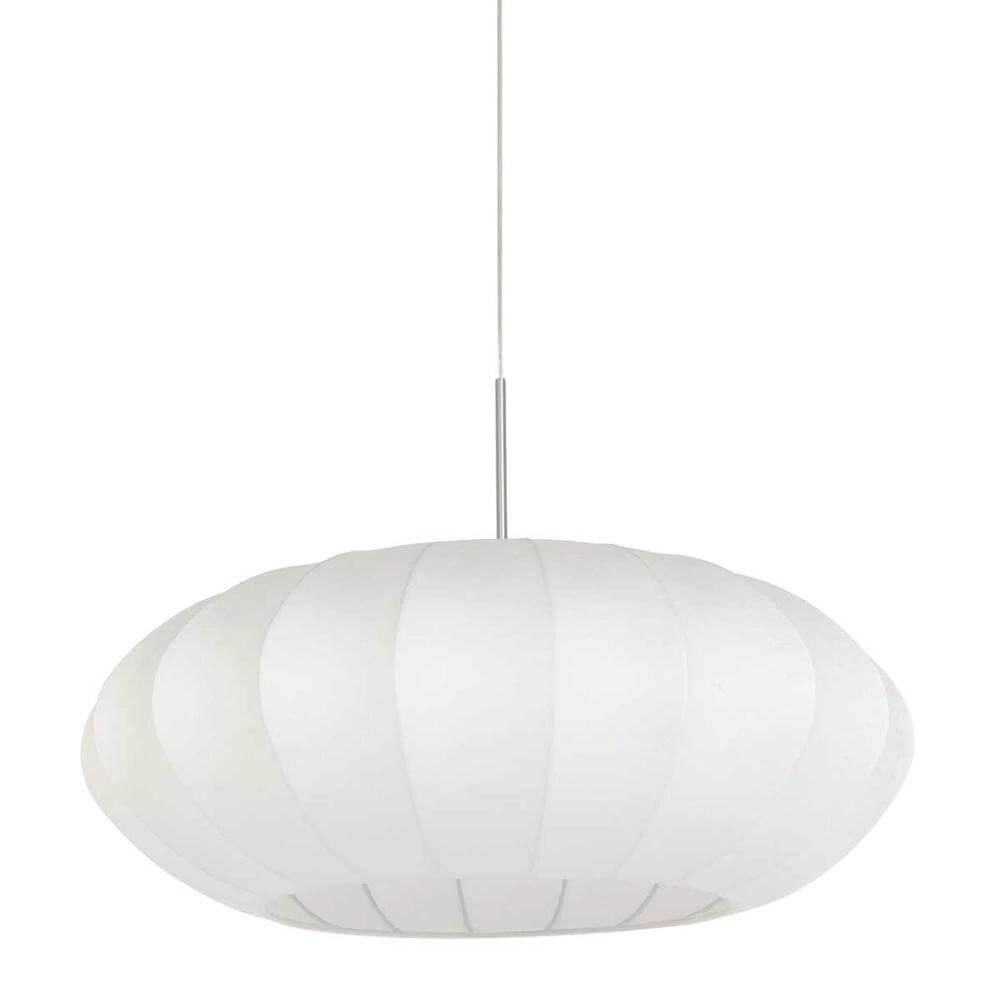 Hanglamp Sparkled Light metaal met witte kap Hanglamp Sparkled Light metaal met witte kap