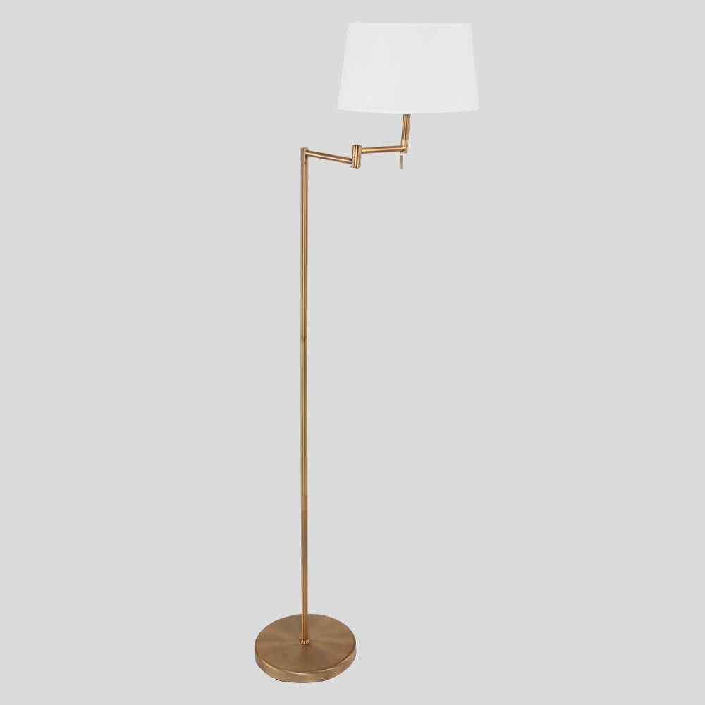 Vloerlamp Mexlite 154cm bronsbruin met witte kap Steinhauer 8712746048087