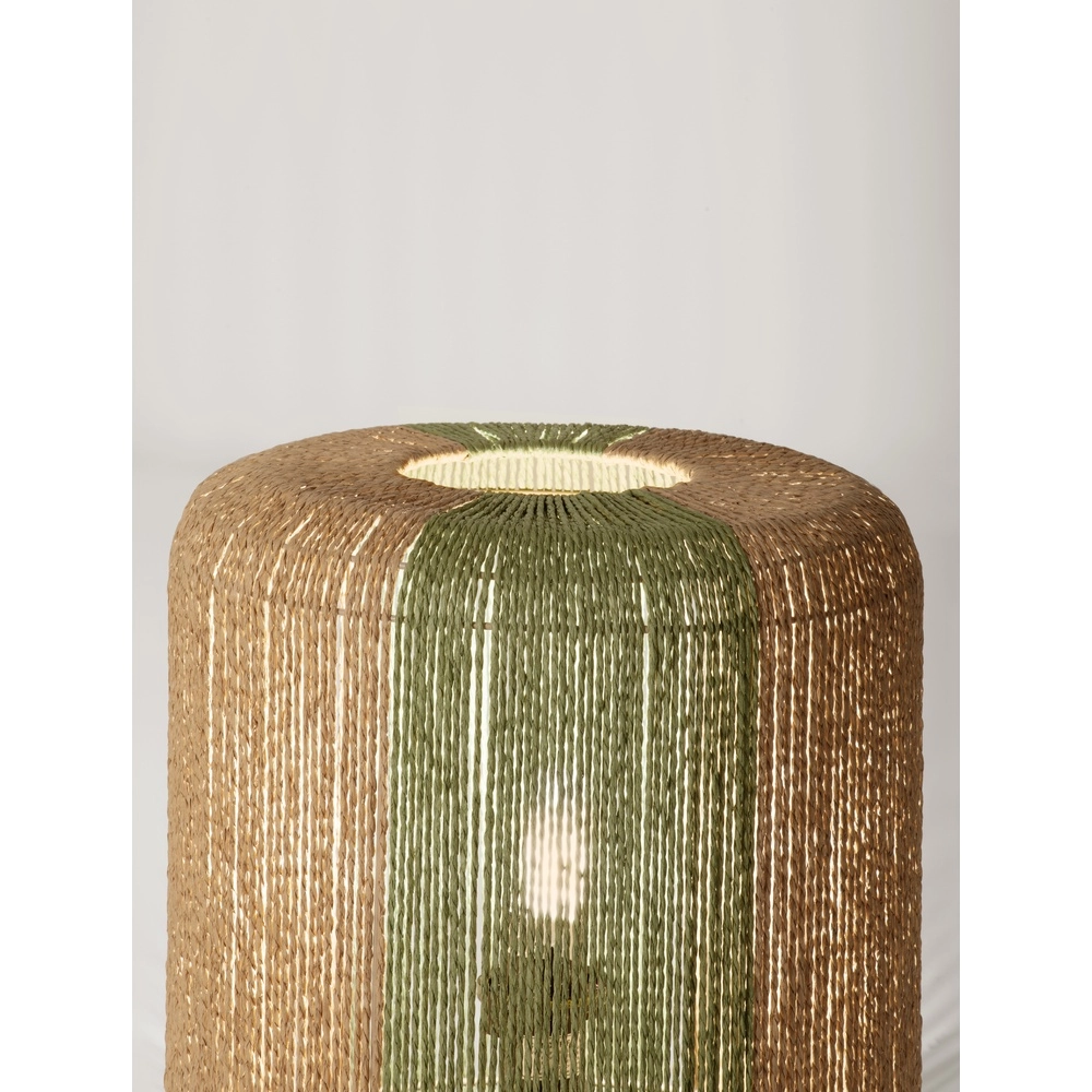Tafellamp Dena Ø 33cm bruin met groen Lyora 5212017477392
