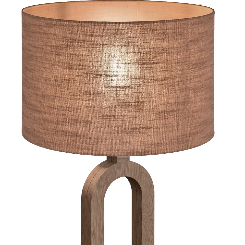 Tafellamp Sino Loop 54cm donker hout Masterlight