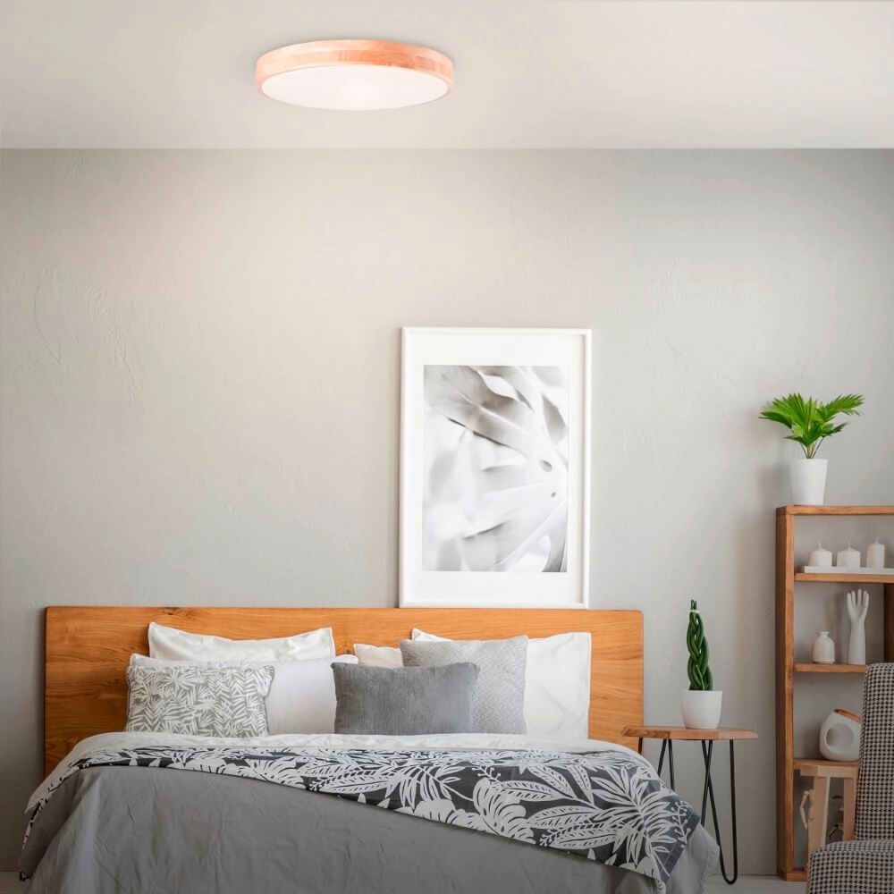 Houten plafondlamp Slimline Ø 50cm Brilliant 4004353426582