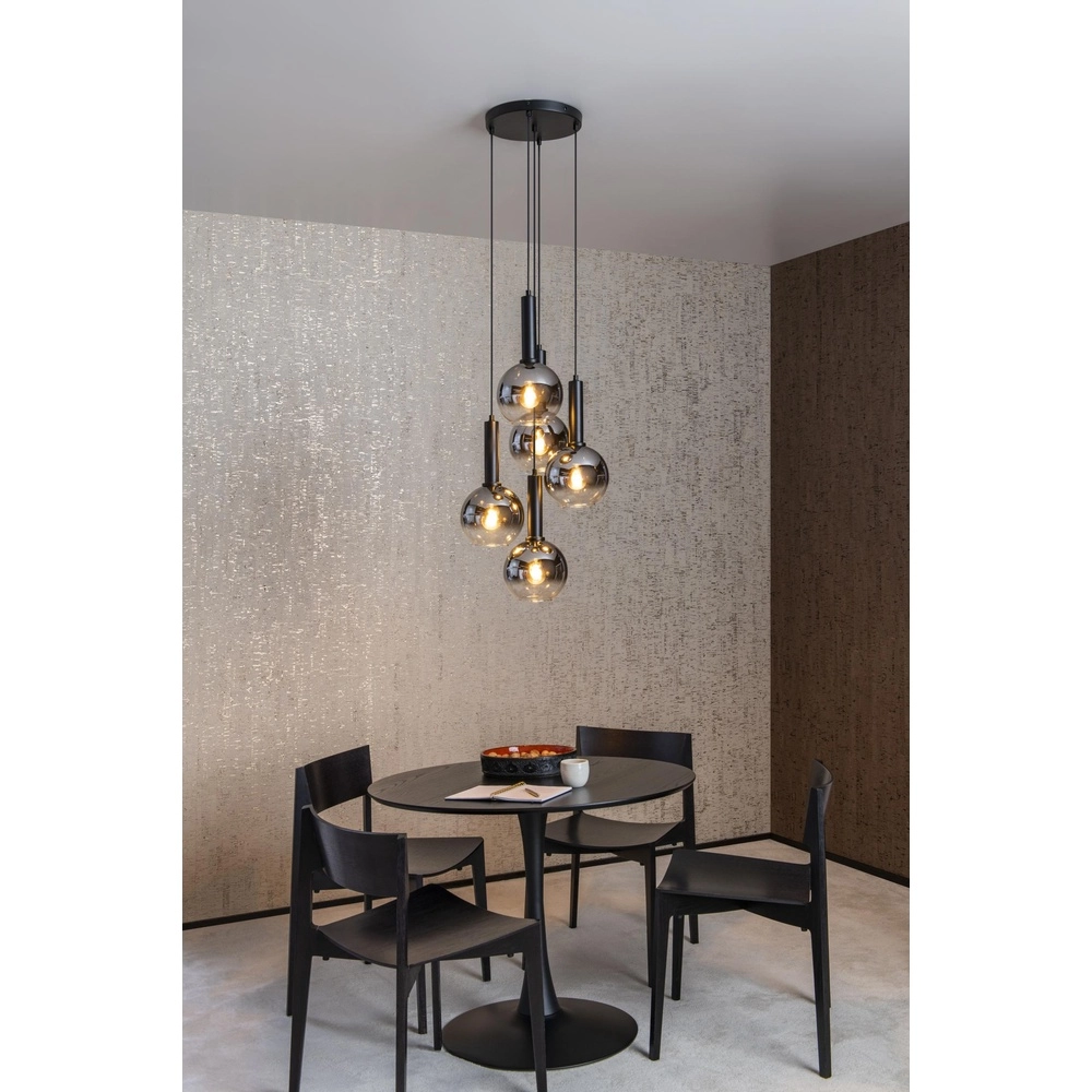 Hanglamp Marius 5-lichts zwart Lucide 5411212452245