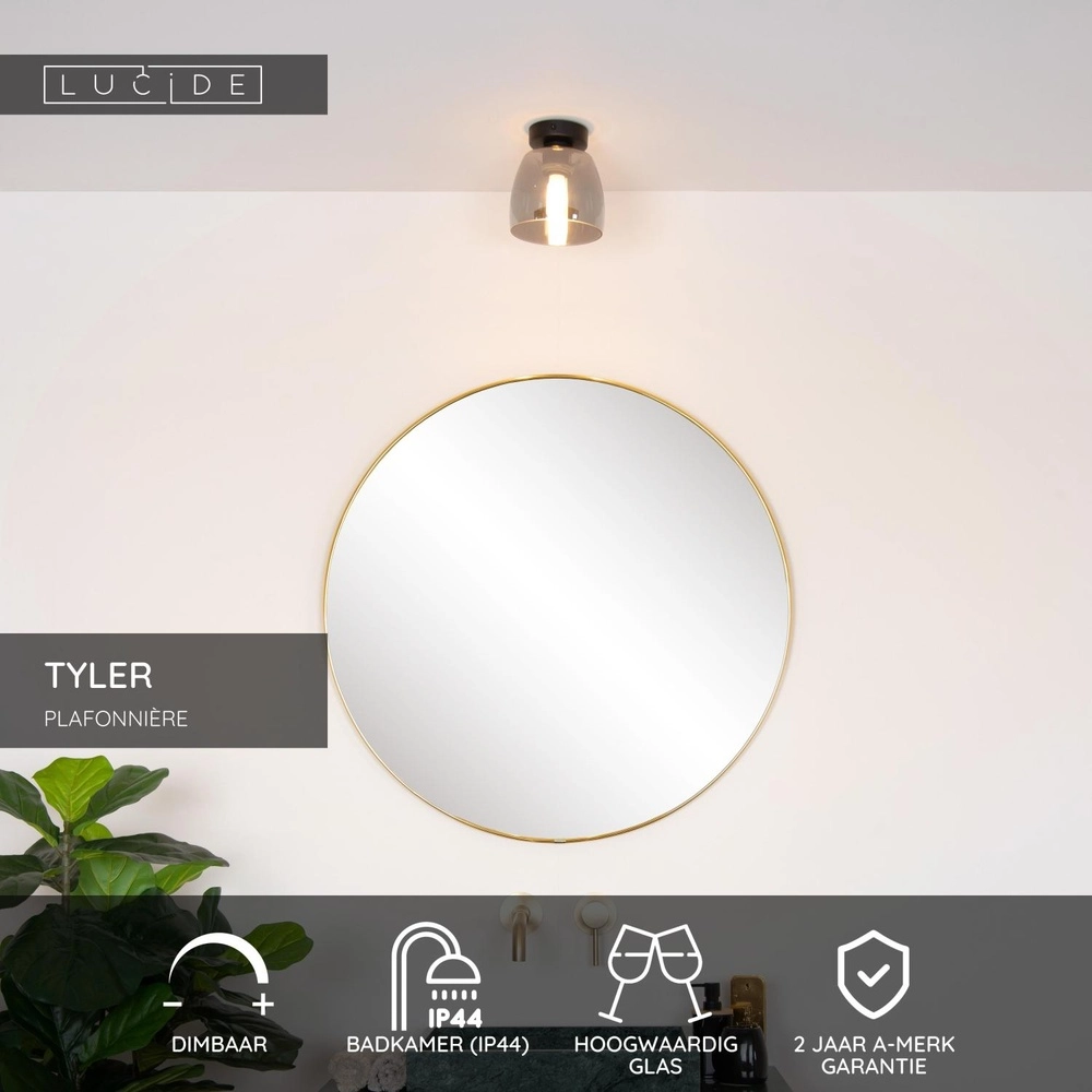 Plafondlamp Tyler zwart Lucide 5411212302625