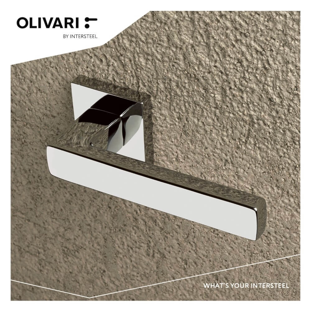 Design deurklink Planet Q chroom Olivari 8714186477359