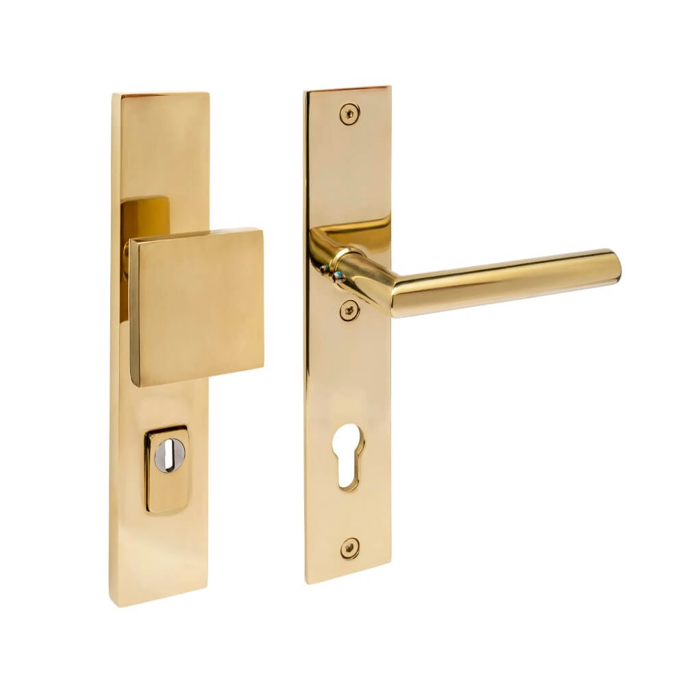 Voordeurbeslag Jura PC 92mm messing