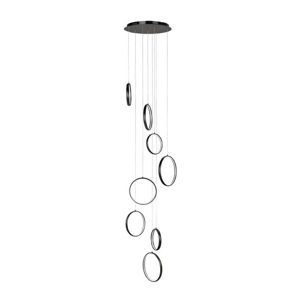 Design hanglamp Olympia zwart 8 cirkels Design hanglamp Olympia zwart 8 cirkels