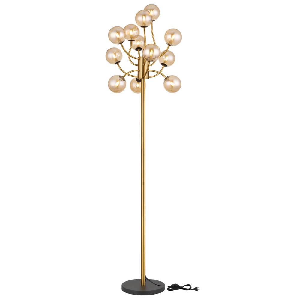 Gouden vloerlamp Riha 12-lichts Globo 9007371465514