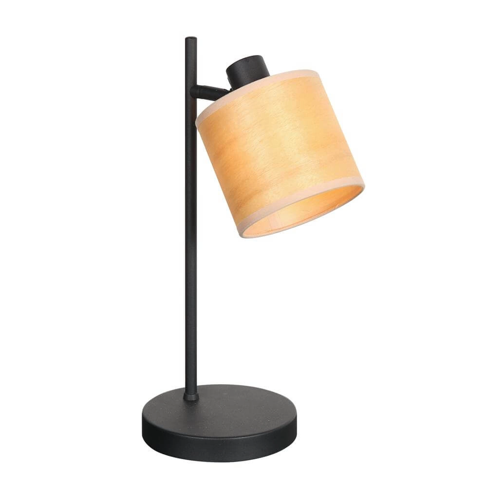 Tafellamp Bambus zwart met bamboe