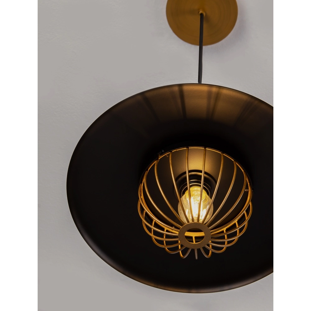 Hanglamp Fox zwart met goud Lyora 5212017433534
