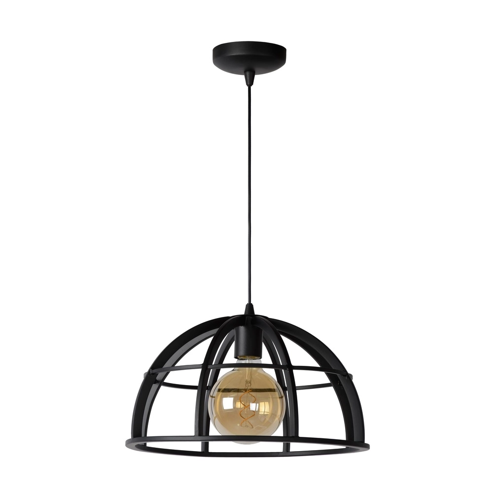 Hanglamp Dikra industrieel zwart