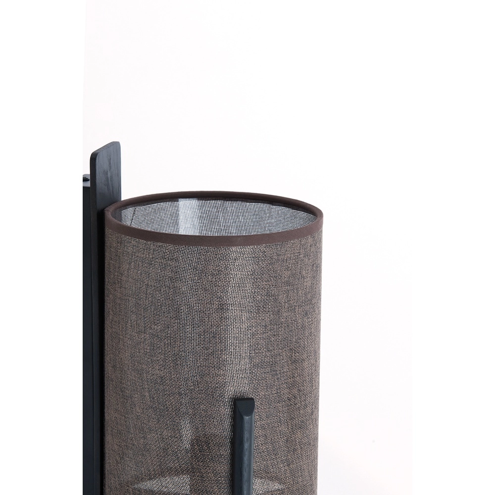 Danish design wandlamp Litto zwart met linnen Light & Living 8717807792749