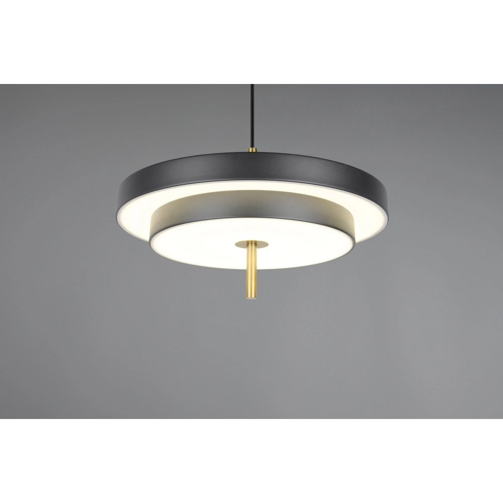 Design hanglamp Keaton zwart met goud Ø 40cm Trio 4017807653366