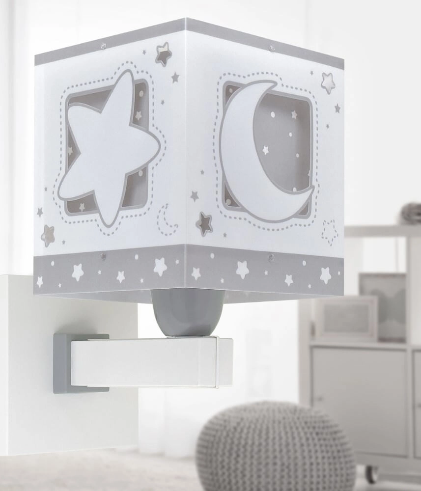 Grijze wandlamp Moonlight voor kinderkamer Dalber 8420406632391