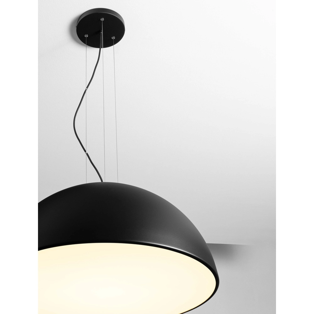 Strakke hanglamp Tholos zwart Ø 70cm Lyora 5212017457882