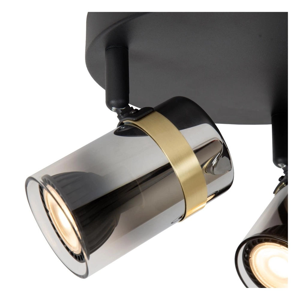 Plafondspot Upton 3-lichts zwart Lucide 5411212570048