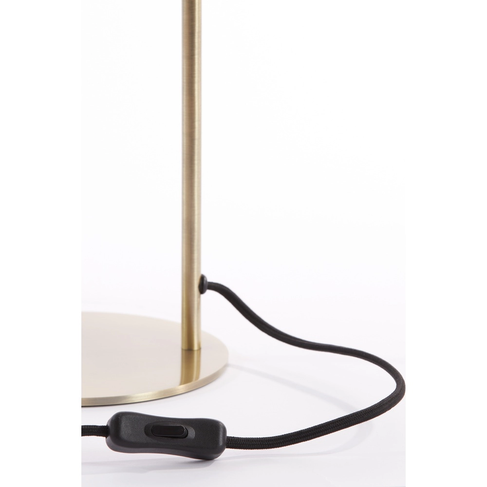 Glazen bureaulamp Solna messing mat Light & Living 8717807686628