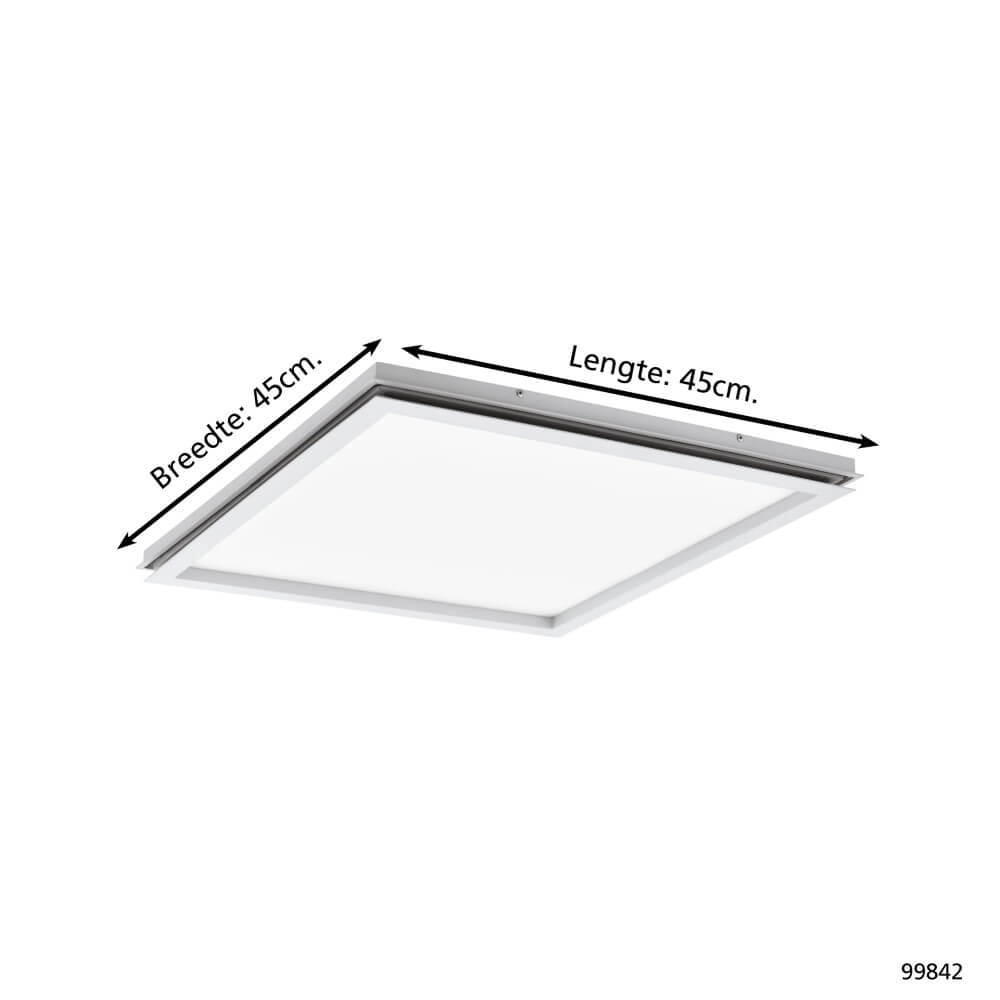 Led plafonnière Lazaras vierkant 45cm Eglo 9002759998424