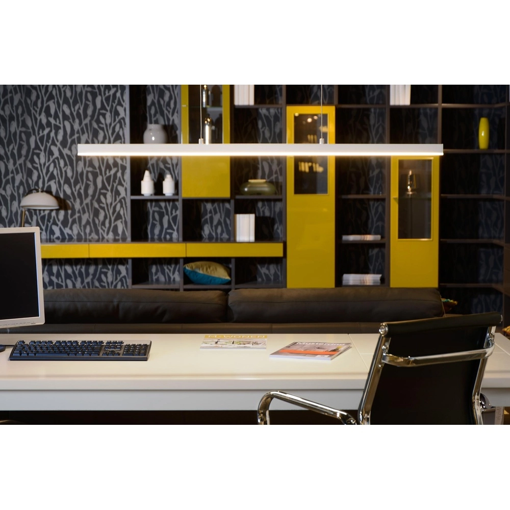 Strakke hanglamp Sigma wit 118,5cm